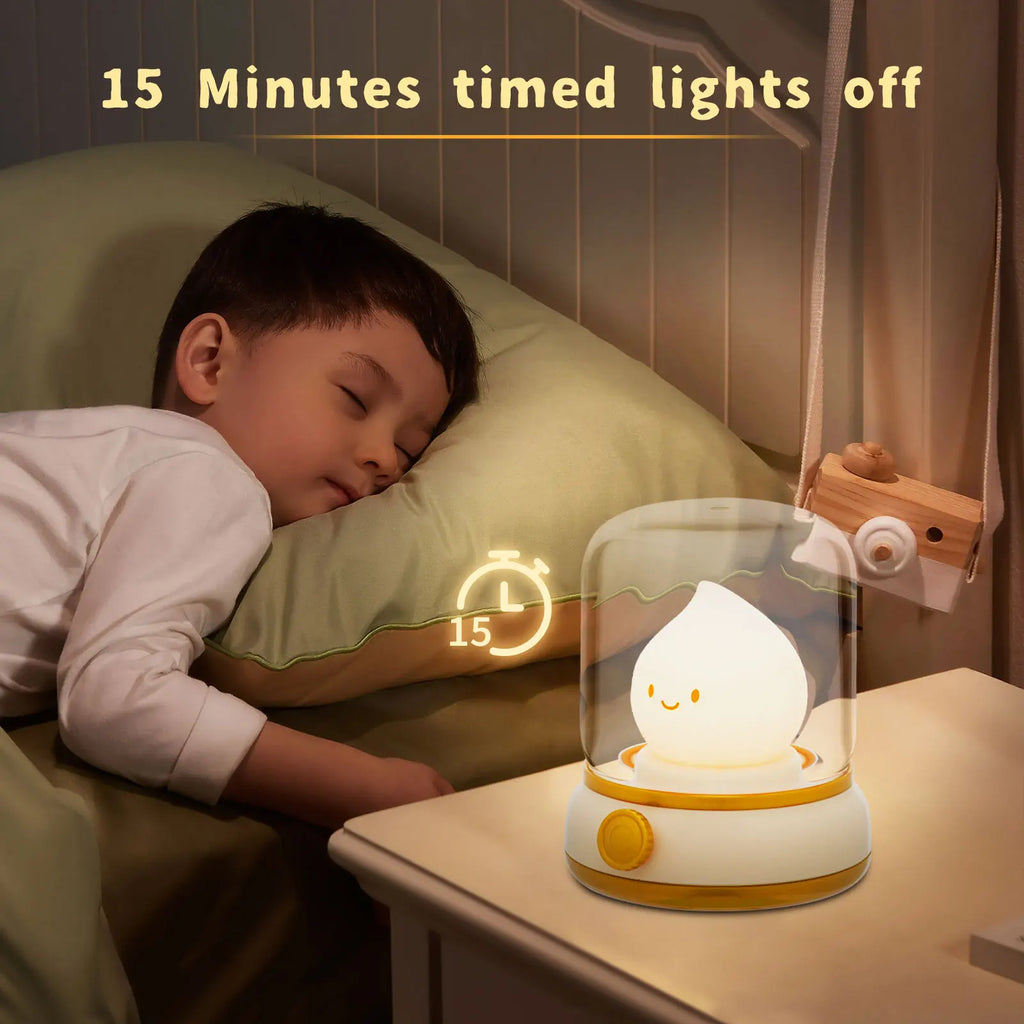 TinyGlow & Co™ LED Flameless Candle Night Light – USB Rechargeable Ambient Lamp