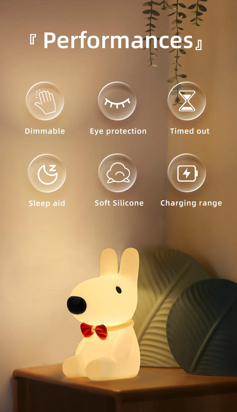 TinyGlow & Co™ Deer Silicone Night Light – RGB Atmosphere Lamp Desktop Decoration