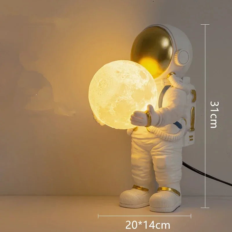 Nordic Bedroom Desk Lamp Cartoon Boy's Room Creative Astronaut Wall Lamp Ornaments Bedside Light for Study Foyer