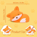 TinyGlow & Co™ Fox Silicone Night Light – Rechargeable Dimmable Timer Touch Lamp