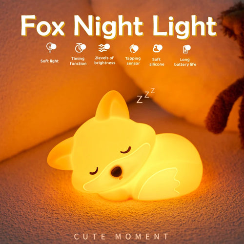 TinyGlow & Co™ Animal Silicone Night Light – Rechargeable Touch Sensor LED Lamp