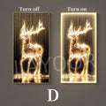 TinyGlow & Co™ Luxury LED Wall Lamps - Horse Painting with Black Border for Corridor & Living Room