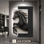 TinyGlow & Co™ Horse Entrance LED Wall Lamp - Luxury Mural Light for Hallway & Background Décor
