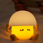 TinyGlow & Co™ Egg Yolk & Mushroom LED Night Light – USB Rechargeable Desktop Lamp