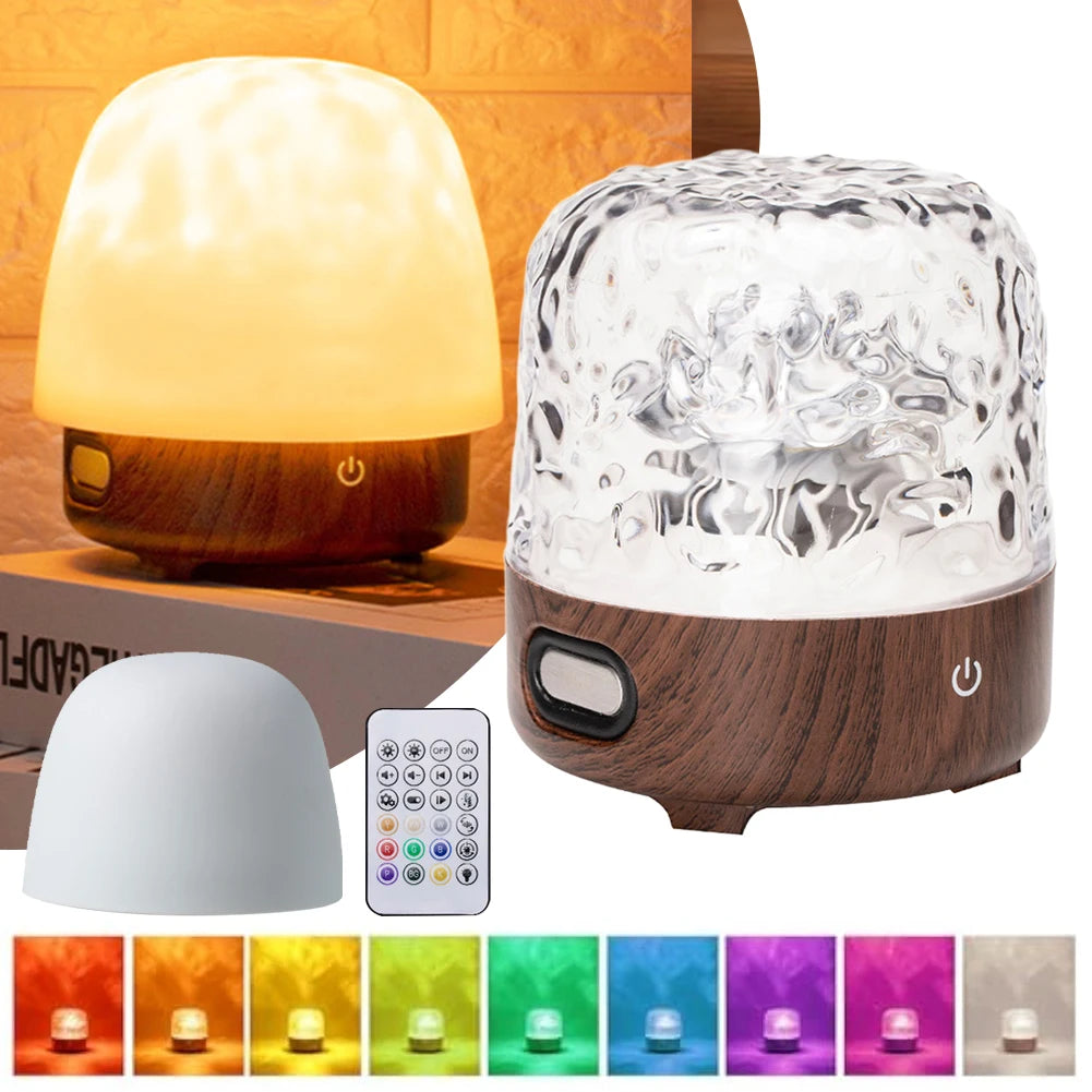 TinyGlow & Co™ Ocean Wave Projector Light with Bluetooth Speaker & Remote Control