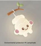 TinyGlow & Co™ Tree Branch Wall Lamp – Monkey & Bear LED Sconce for Kids Room