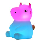 TinyGlow & Co™ Cow Silicone LED Night Light – USB Rechargeable Bitable Creative Lamp
