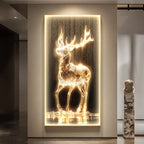 TinyGlow & Co™ Luxury LED Wall Lamps - Horse Painting with Black Border for Corridor & Living Room