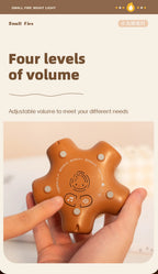 TinyGlow & Co™ Campfire Night Light – White Noise LED Atmosphere Lamp for Kids