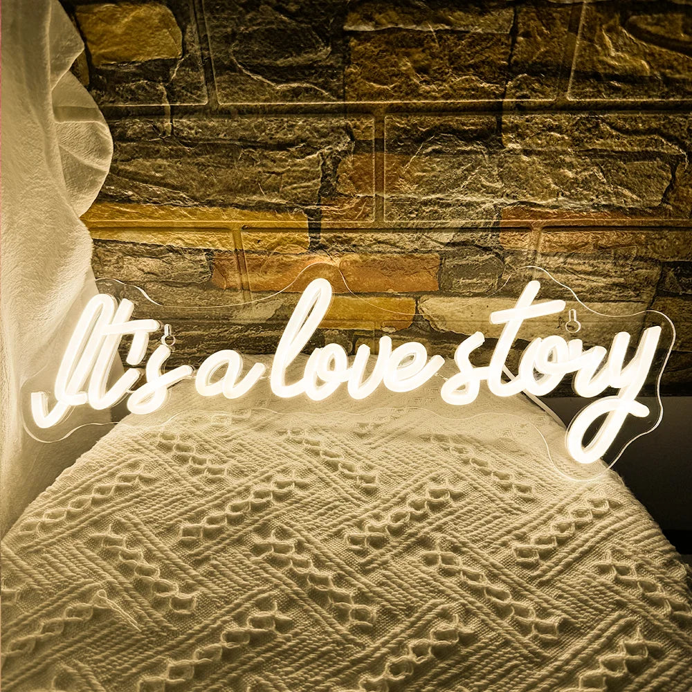 TinyGlow & Co™ All You Need is Love LED Neon Sign - Custom Wall Art Light for Bedroom & Wedding