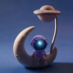 TinyGlow & Co™ Moon Astronaut LED Night Light – Rechargeable Reading Desk Lamp