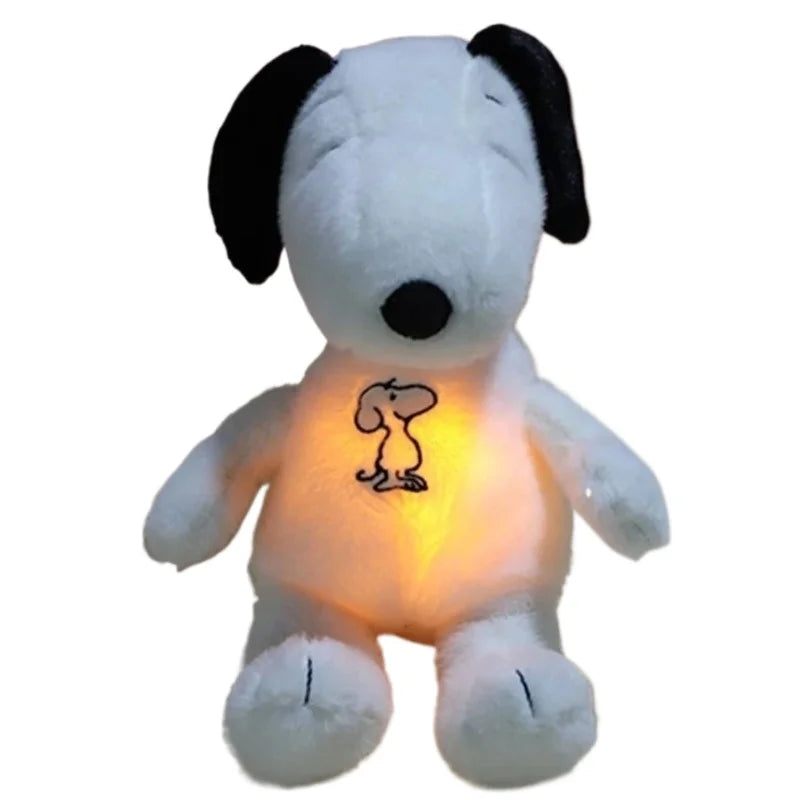 TinyGlow & Co™ Breathing Snoopy Plush - Soothing Sleep Companion with Music & Light