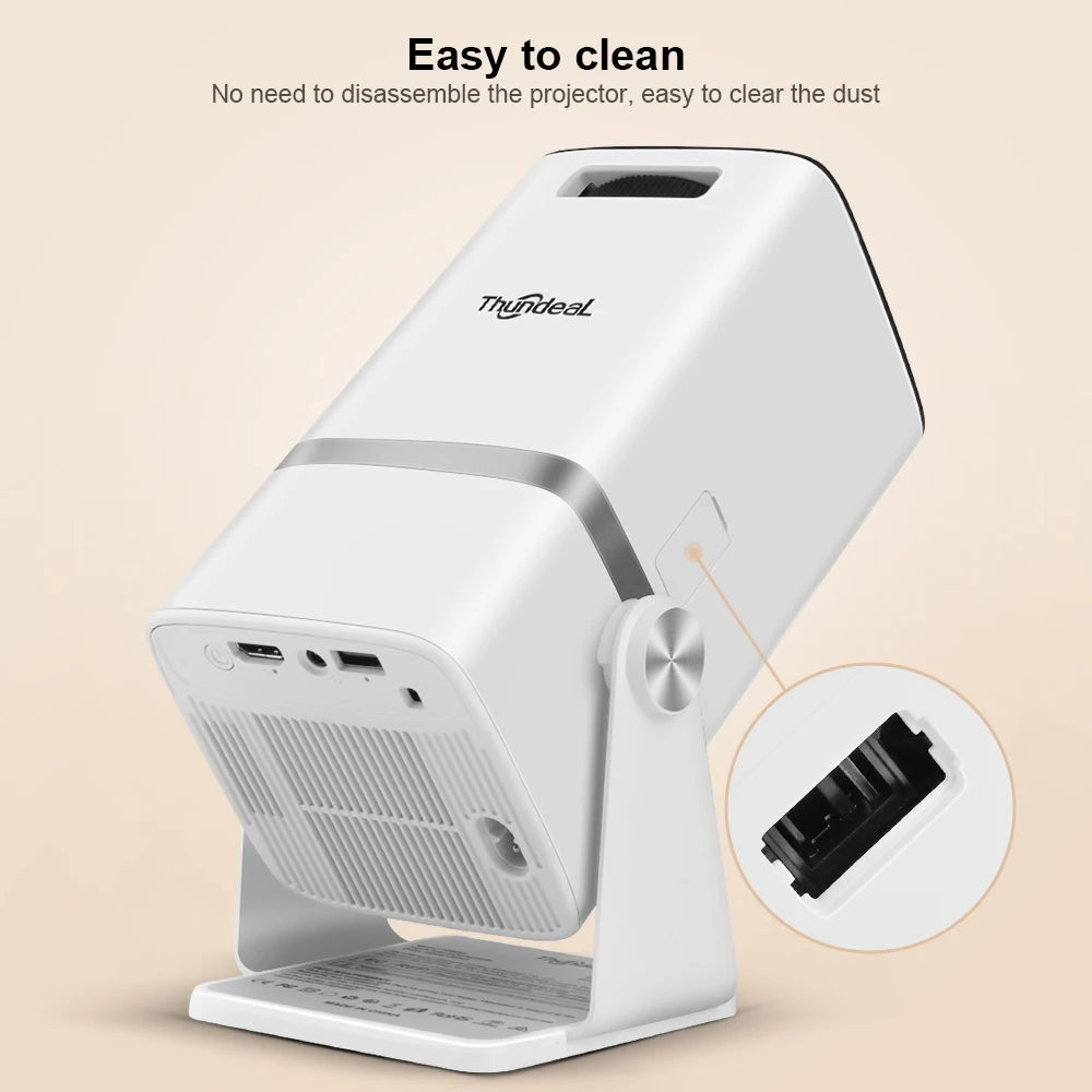 TinyGlow & Co™ ThundeaL TD80W Full HD 1080P Portable Projector with Android WiFi for 2K 4K Video Home Theater Cinema Beam Projetor