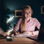 TinyGlow & Co™ Spiral LED Table Lamp – Modern Minimalist Dimmable Adjustable Arm Light