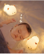 TinyGlow & Co™ Cat Silicone LED Night Light – USB Rechargeable Floor Lamp with Remote