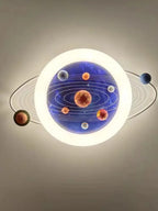 TinyGlow & Co™ Planetary Trajectory LED Ceiling Lamp – Modern Kids Room Light