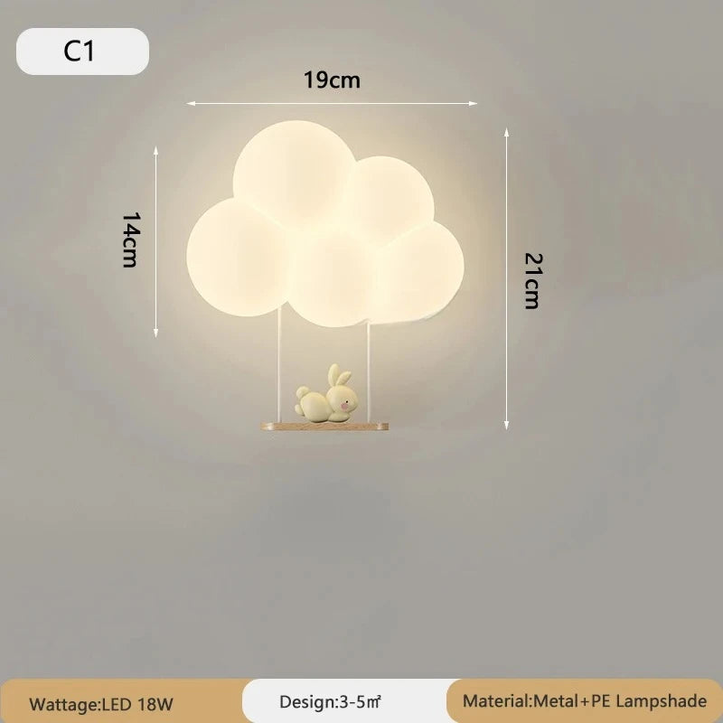 TinyGlow & Co™ Cloud Wall Lamp – Cream Cartoon LED Night Light for Kids