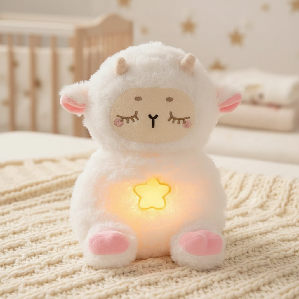 Breathing Sheep Plush - Adorable Close-up