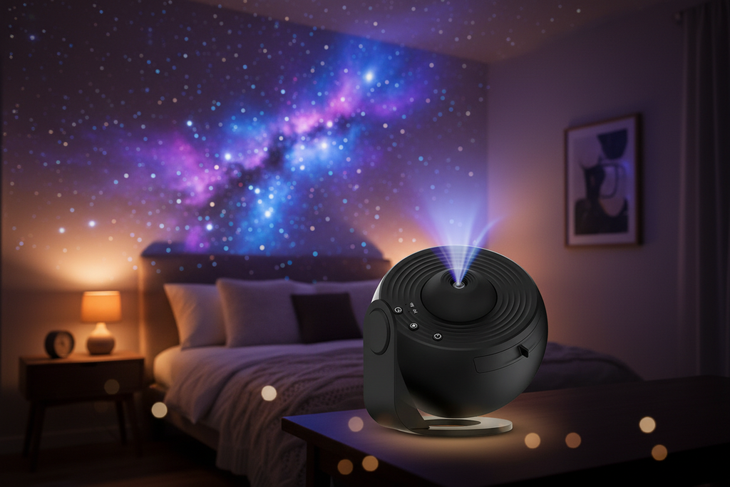 Galaxy Projector Aesthetic with Real Product
