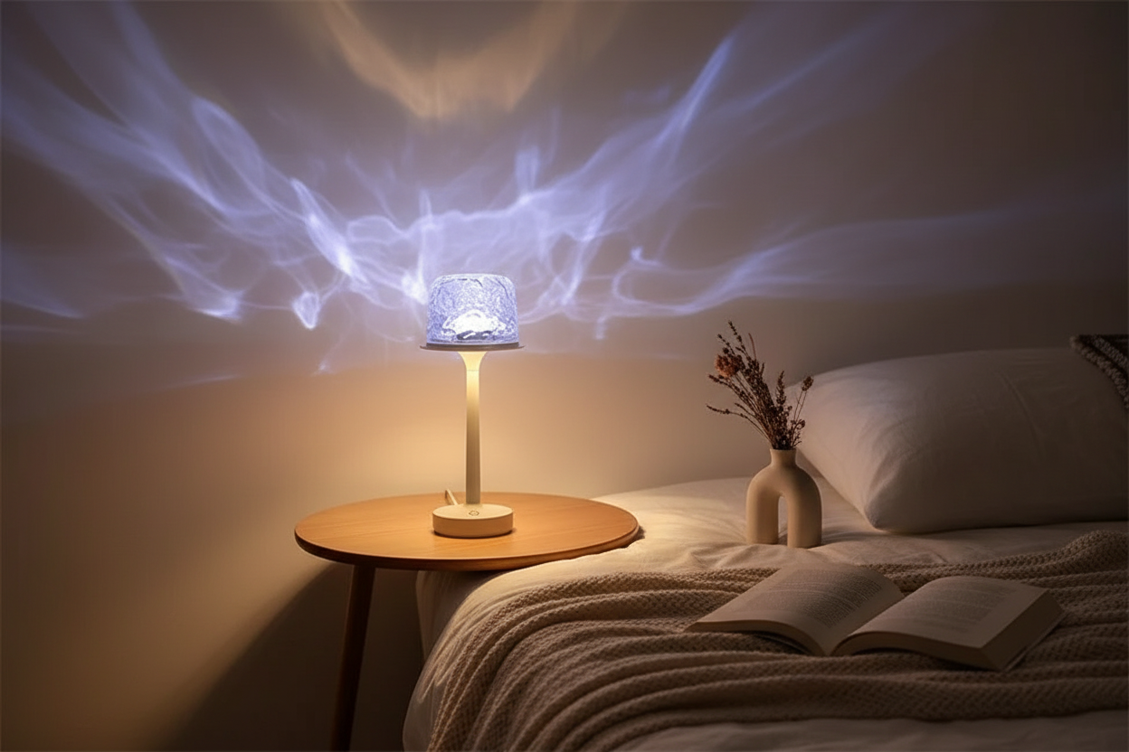 LED Water Ripple Projection Lamp - Aesthetic Lifestyle
