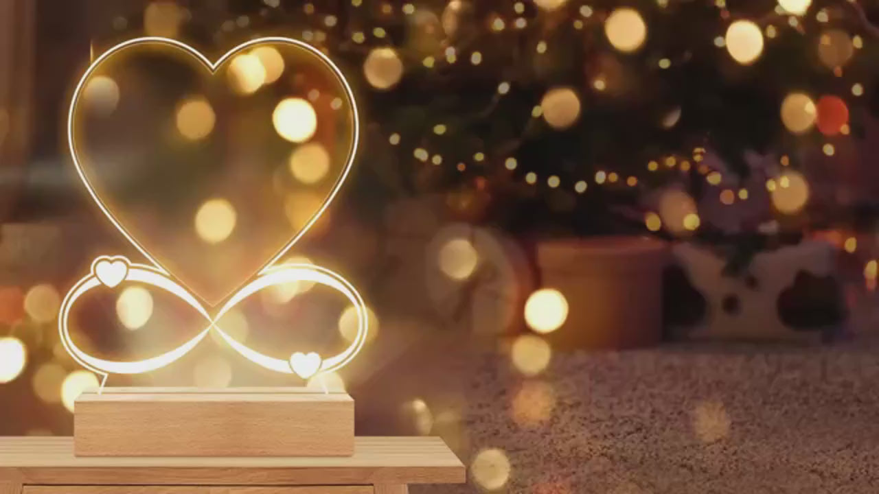TinyGlow & Co™ Custom Personalized Photo Frame with LED Night Light
