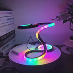 TinyGlow & Co™ Modern Spiral LED Table Lamp – USB Powered RGB Color Changing Desk Light