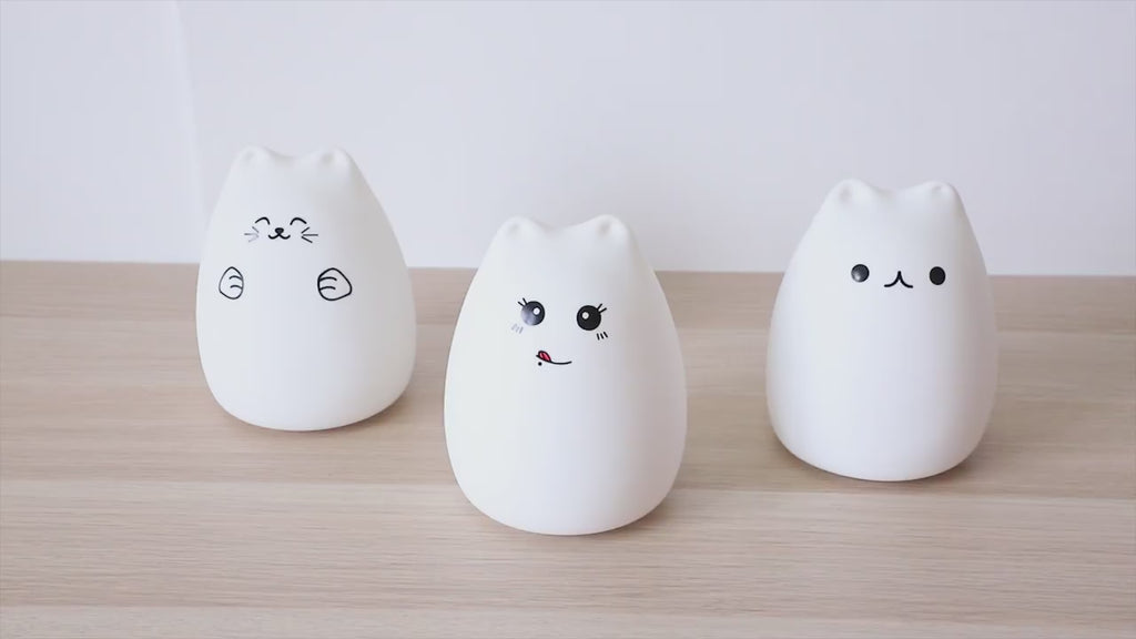 TinyGlow & Co™ Cat LED Night Light with Remote Control