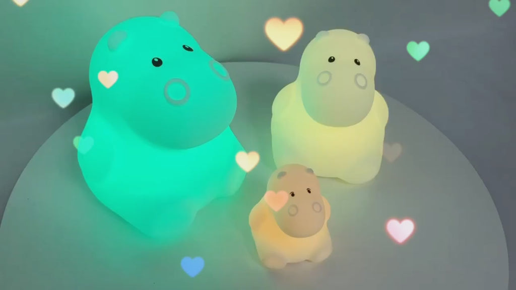 TinyGlow & Co™ Animal LED Night Light Collection – Touch Sensor 9 Colors Silicone Lamp