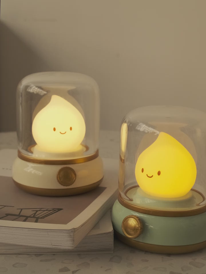 TinyGlow & Co™ LED Flameless Candle Night Light – USB Rechargeable Ambient Lamp