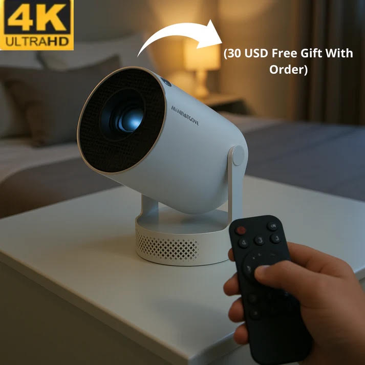 TinyGlow & Co™ MAGCUBIC HY300 PRO 8K Android 14 WiFi6 290ANSI Home Cinema Projector